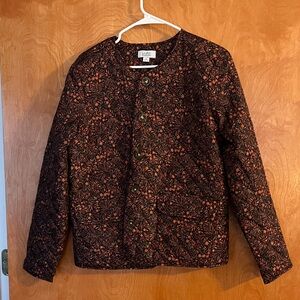Quilted floral jacket - medium - like new